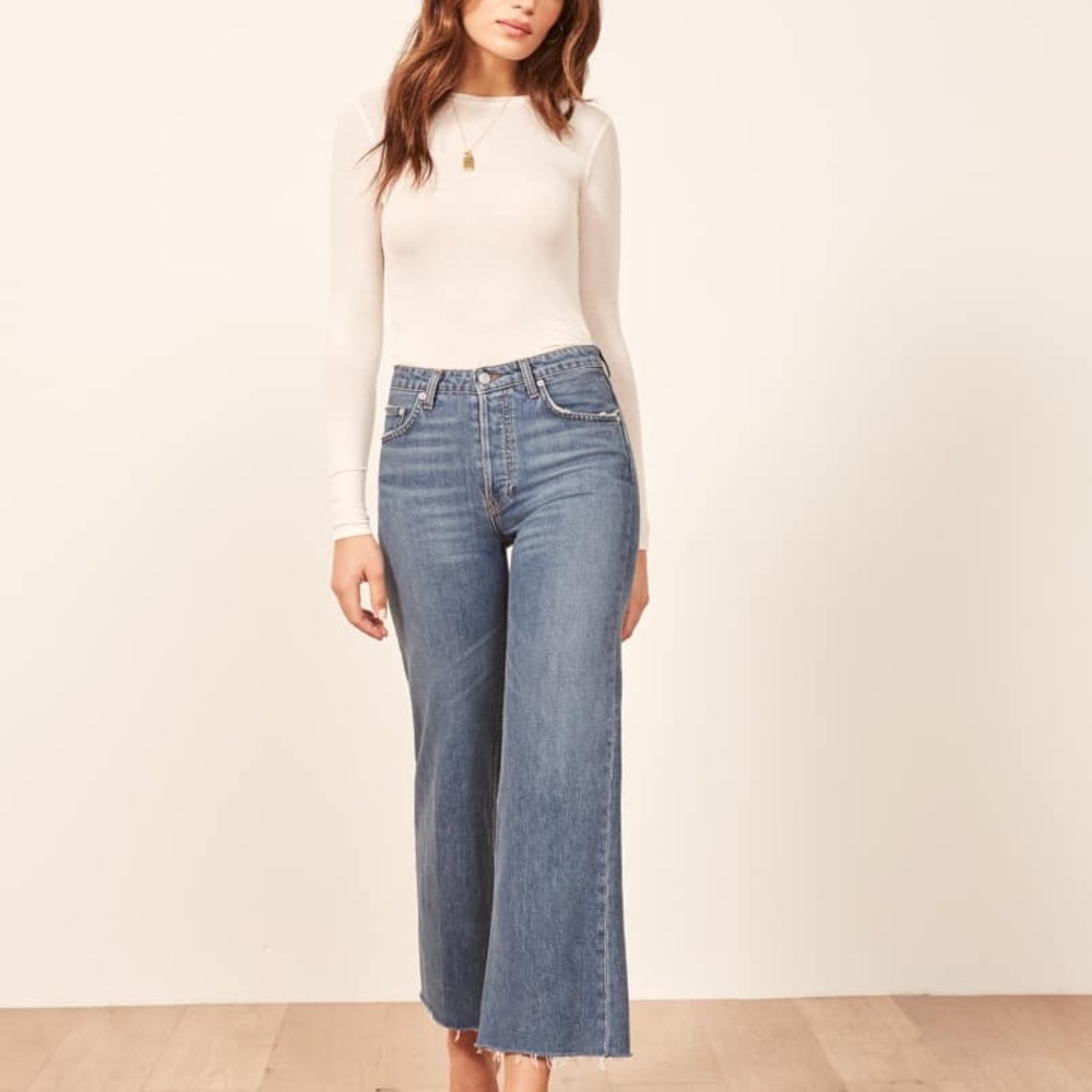 Reformation Wide Leg Fawcett Jeans